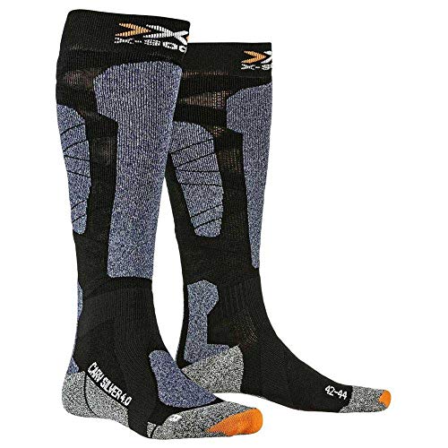 X-Socks Carve Silver 4.0, Calze Invernali Unisex – Adulto, Black/Blue Melange, M