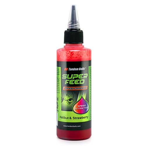 Tandem Baits Superfeed Speed Booster Halibut & Strawberry | Carpfishing Pesche Pesca Accessori | Alimentatore Per La Pesca Carpa | Aroma Intenso | Pes