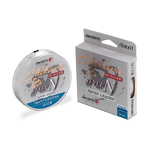 Akami Tapered Surf Line 0.18 - 0.57Mm 5X15Mt Terminale Conico Shock Leader Clear