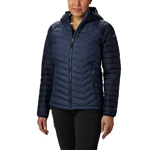 Columbia Powder Lite Hooded Jacket, Piumino Con Cappuccio Donna, Nocturnal, Dark Nocturnal, M