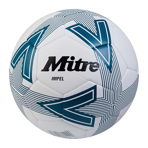 Mitre Impel L30P Pallone Da Calcio, Resistente, Indeformabile, Bianco/Verde, 5