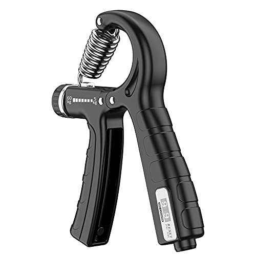 Manopole Mani,Hand Grip Regolabile Con Funzione Di Conteggio,Finger Strengthener,Manopole Mani Allenamento Per Polso,Forearm Grip 5-60 Kg