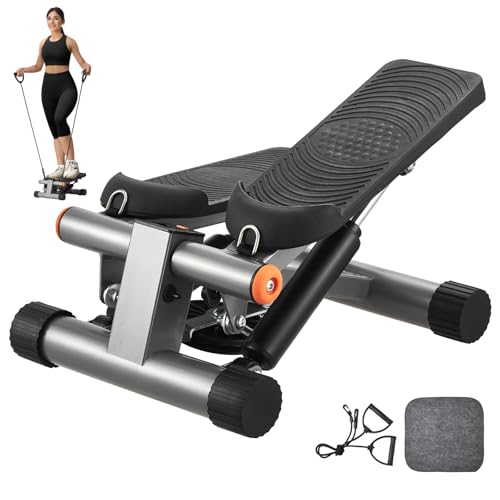 Vevor Stepper, Mini Stepper Per Esercizi A Casa, Capacità Carico 150 Kg, Stepper Idraulico Fitness Twist Con Fasce Di Resistenza, Attrezzatura Cardio