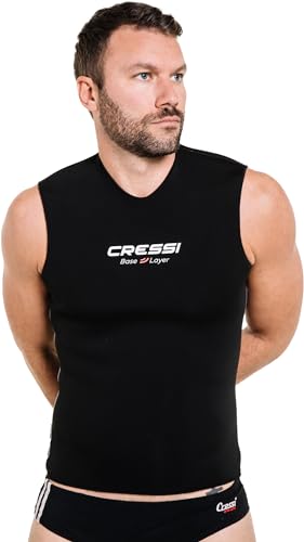 Cressi Base Layer Man 2.5 Mm, Sottomuta Stili Vari In Neoprene, Colore Nero Uomo, Nero, M