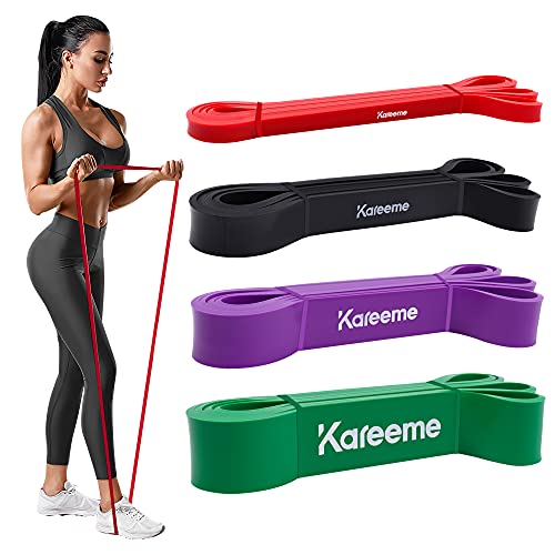 Elastici Fitness 4Pcs Bande Elastiche Fitness Calisthenics Attrezzature Per Stretching, Allenamenti Di Resistenza, Potenziamento Muscolare, Per Uomini