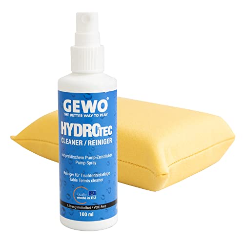 Gewo Hydrotec - Set Di Pulizia Per Ping-Pong, Con Spugna Assorbente Per La Pulizia, Senza Solventi, 100 Ml, Mantiene La Presa Dei Rivestimenti