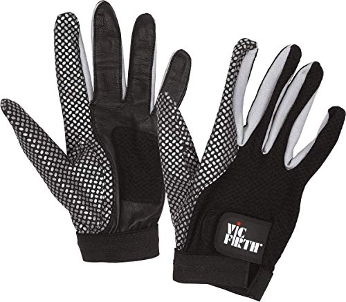 Vic Firth - Guanti Per Batteria - Presa Migliorata E Palmo Ventilato - Taglia L