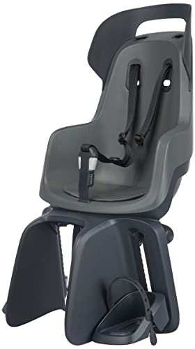 Bobike 8012700005 - Seggiolino Posteriore Go Maxi Con Sistema Reclinabile Per Biciclette Con Ruote Da 26” A 29” Con Ancoraggio Nel Telaio A Colori Gri