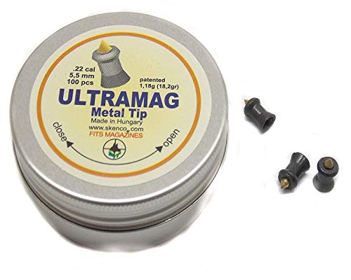 Skenco Pallini Ultramag Metal Tip Calibro 5,5 Per Carabina Aria Compressa
