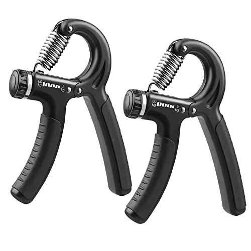 Newaner 2 Pezzi Hand Grip Strengthener, 5-60Kg Regolabile Gripper Per Allenamento Mani Avambraccio, Pinza Mano, Hand Gripper, Gripper Avambracci Per A