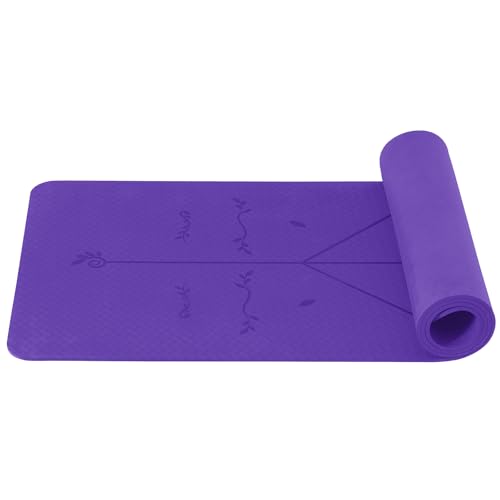 Good Nite Tappetino Da Yoga Da 6 Mm, In Tpe, Antiscivolo, Per Fitness, Pilates, Allenamento, Yoga, Pilates, Allenamento, 183 X 61 X 0,6 Cm
