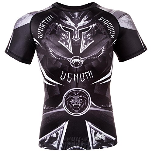 Venum Gladiator 3.0 Rashguard Maniche Corte, Nero/Bianco, S