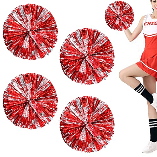 Niuhong 4 Pcs Pom Cheerleader Cheers Ball Cheer Leader Poms Pom Tifo Squadra Sportiva Accessori Cheerleading Sports Games Team Bambini Cheerleader Gio