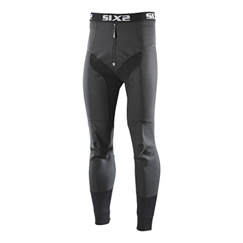 Six2 Pantaloni Wind Stopper All Black-M, Unisex Adulto, M