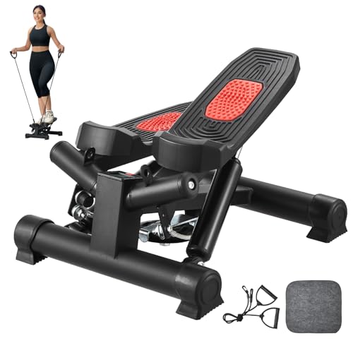 Vevor Stepper, Mini Stepper Per Esercizi A Casa, Stepper Idraulico Fitness Twist Con Fasce Di Resistenza, Attrezzatura Cardio Per Allenamento Corpo, S