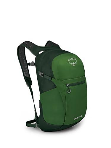 Osprey Daylite Plus - Zaino Giornaliero Capiente, Versatile E Comodo - Hiking Quotidiano In Viaggio - Green Belt/Green Canopy O/S