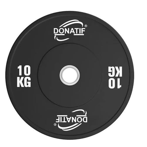 Donatif Dischi Palestra Per Bilanciere Olimpico 50 Mm, Dischi Palestra 10 Kg Bumper, Palestra E Home Gym, Dischi Pesi Palestra, Pesi Bilanciere Pesi 1