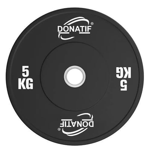 Donatif Dischi Palestra Per Bilanciere Olimpico 50 Mm, Dischi Palestra 5 Kg Bumper, Palestra E Home Gym, Dischi Pesi Palestra, Pesi Bilanciere (1 Disc