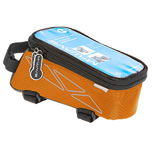M-Wave Top Tube Bag For Smartphone, Orange, Fixing With 3 Velcros