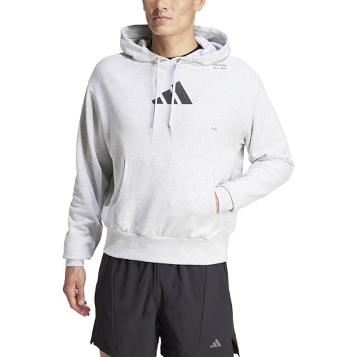 Adidas Unisex - Adulto All-Gym Category Pump Cover Hoodie, Light Grey Heather, M