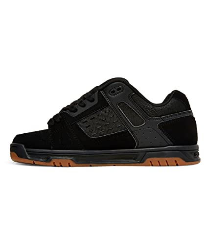 Dc Shoes - Sneaker Stag, Uomo, Nero (Black/Gum), 43