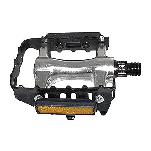 M-Wave Pedal Steady A, Alloy Body (Silver), Steel Cage (Black), With Reflector, W/German Approval-No., Platform 60 X 92 Mm, On Card