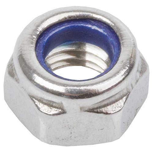 Stainless Steel Self Locking Nut, M5, 100 Pcs In Plastic Box