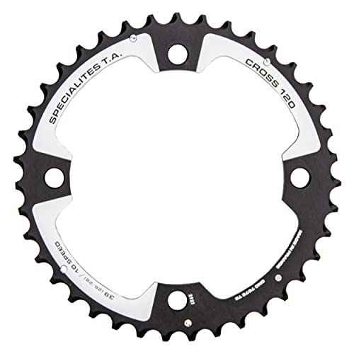 Specialites 3662458000871, Single Chainring 10S 42 Teeth-Bcd 120Mm Black For Sram Unisex Adulto, Nero, Outer 42T