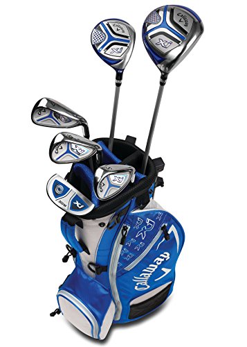 Callaway X Junior-2 Pacchetto Set, X Junior-2-Set Da 6 Pezzi Per Mano Sinistra, Colore Blu Bambino, 6 Clubs + 1 Stand Bag
