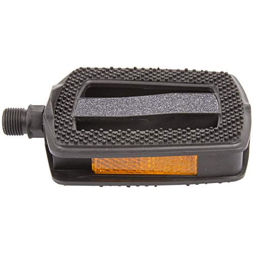 M-Wave Non-Slip Pedal Steady Beach, One-Piece Pp Body (Black), Ergonomic Shape With Combination Non-Slip Surface (Texture Design + Sandpaper), With Re