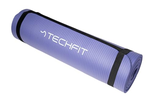 Techfit Fitness Tappetino Yoga Professionale - Ideale Per Palestra In Casa, Esercizi Del Pavimento, Campeggio, Stretching, Pilates 10 Mm, Purple