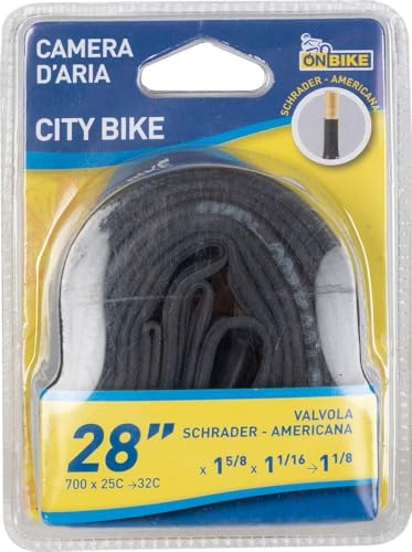 Camera D'Aria Mountain Bike City Bike 28" X 1 5/8 X1 1/16 -1 1/8 Valvola Schrader Americana Nero Ciclo Bici Adulto
