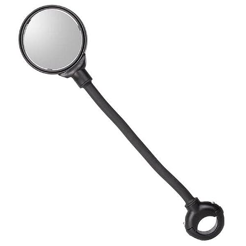 Bicycle Mirror With Flexible Rod Spy Flex, Black Plastic, Length ~190 Mm, 3D Adjustable Convex 70 Mm Lens, Card
