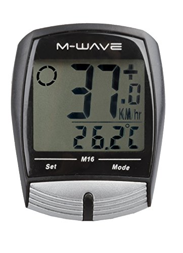 M-Wave Cyclecomputer, M16, 16 Functions, W/Batteries, Blister