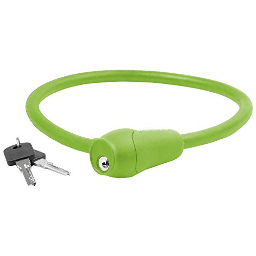 M-Wave Automatic Silicone Cable Lock, 600 X 12 Mm, Green, On Card