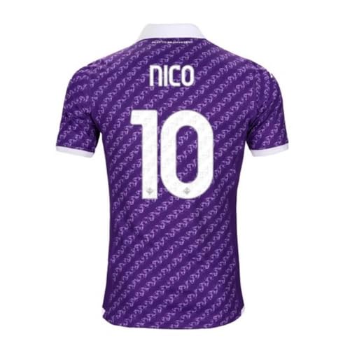 Acf Fiorentina Nameblock Number Home Gonzalez 10 Collezione Ufficiale 2023/2024, Adulto