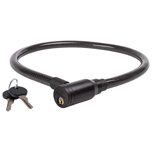 Automatic-Cablelock C 15.8 Illu M-Wave, 15 X 800 Mm, Braided Design, Smoke With Reflective Stripe, W/Flat Key, On Card