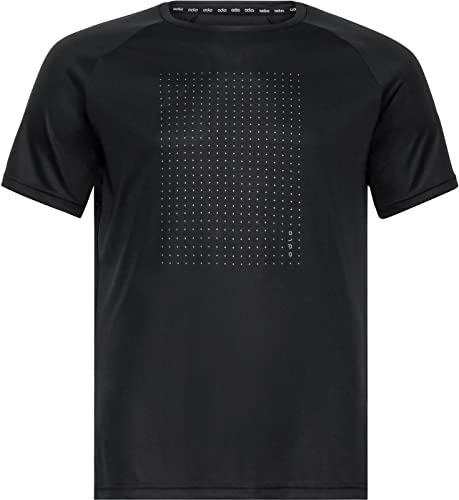 Odlo Canotta Uomo Girocollo Zeroweight Engineered Chill-Tec, Nero, S