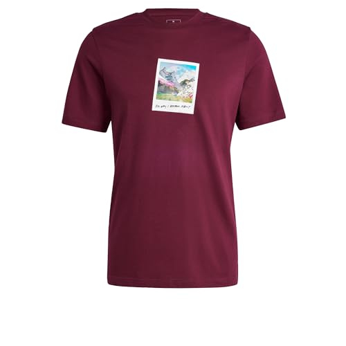 Adidas Uomo All Day I Dream About... Graphic Tee, Maroon, M