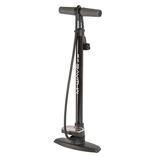 M-Wave Floor Pump Air Jet, Steel, W/3.5 Gauge, W/Double Head, W/Card