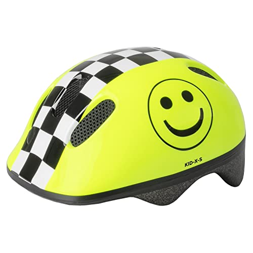 M-Wave Kid-X-S, Casco Unisex-Giovani, Giallo Fluo, Xs