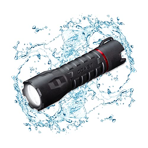 Coast Ps500R 741 Lumen Dual Fixed Optic Polysteel Rechargeable Waterproof Flashlight