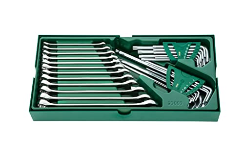 Sata Set Di Chiavi Combinate Metriche E Chiavi Esagonali, 30 Pezzi, St09906