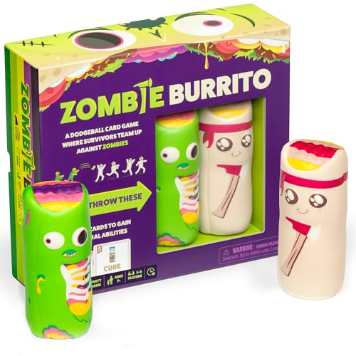 Zombie Burrito By Exploding Kittens - An Epic Card & Board Game Battle For Survivors Vs Zombies - Fast-Paced, Dodgeball Party Game For Adults, Teens,