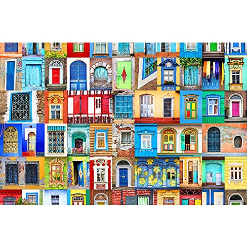 Misitu Puzzle 1000 Pezzi Per Adulti E Bambini - Finestra Colorata Porta - Puzzle Impossible Classico Puzzle 1000 Pezzi