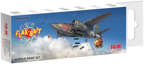 Icm - Acrilico Paint Set For 'Flak Bait' |Icm|3074| Modello Char Promo