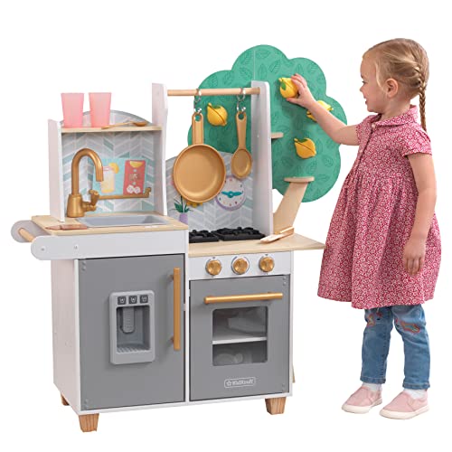 Kidkraft Cucina Giocattolo In Legno Happy Harvest Per Bambini Con Accessori Per Pentole E Cibo Giocattolo, Giochi Per Bambini 3+ Anni, 10160
