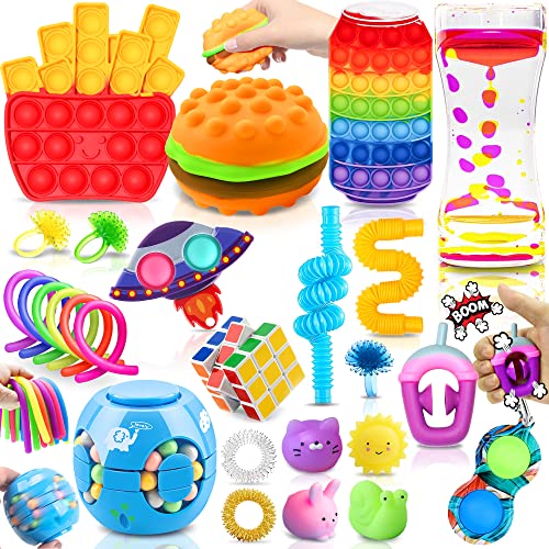 Paochocky Fidget Toy Set, 26 Pezzi Fidget Toys Pack, Fidget Toys Set Fidget Toys Box Giochi Sensoriali Anti Ansia E Stress È Adatta Per Adulti E Bambi
