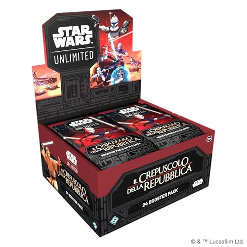 Star Wars: Unlimited Tcg Crepuscolo Della Repubblica Booster Display (Set Di 24 Booster Pack) - Gioco Di Carte Collezionabili, 12+ Anni, 2+ Giocatori,