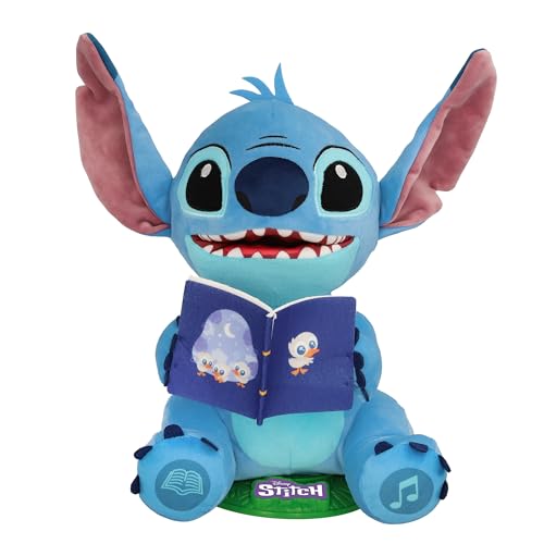 Imc Toys Stitch Storyteller Di Lilo & Stitch, Giocattolo Elettronico Peluche Canta Canzoni E Racconta Storie In Italiano, Spagnolo E Francese, Luce No